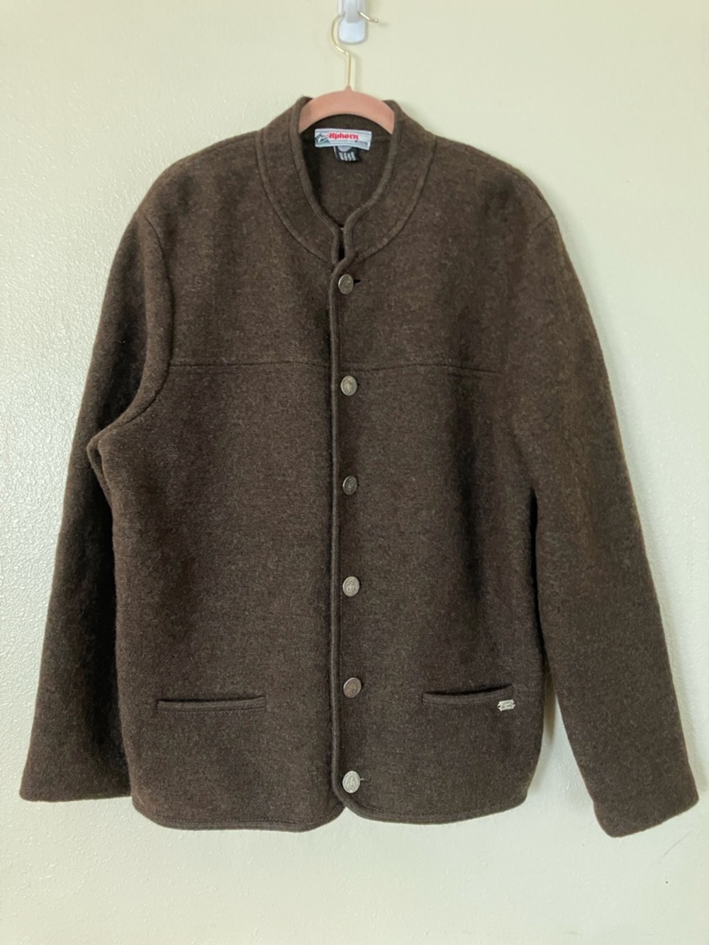 VTG Alphorn by Adler Brown Wool Jacket, L
